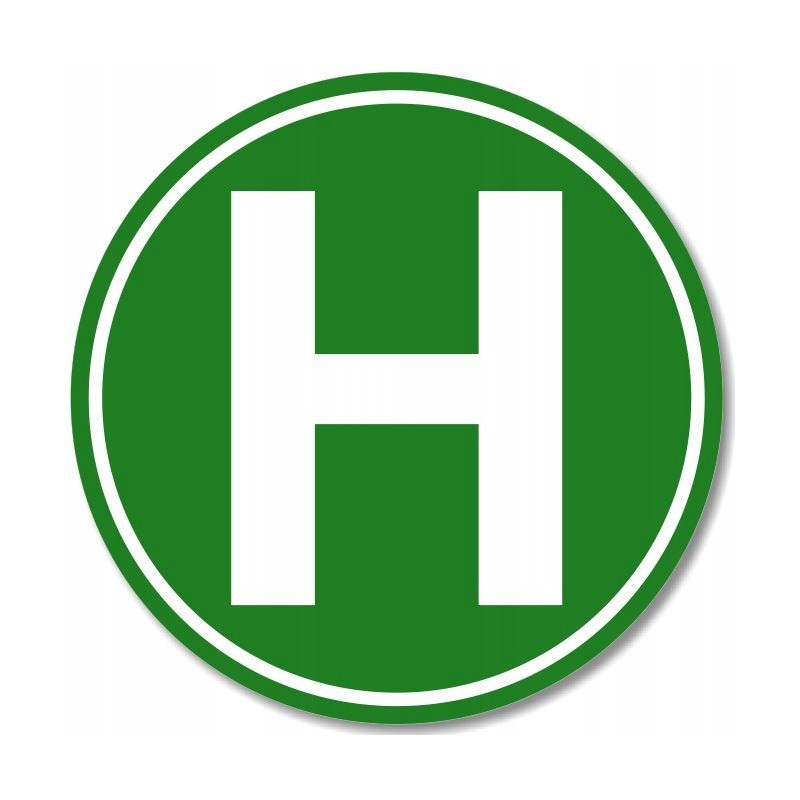 Sticker truck adr letter h increased weight 16 cm