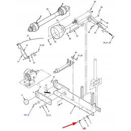 700703923 drive frame mounting nut