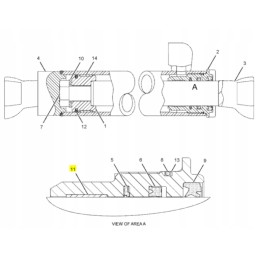 Sliding seal for grader cylinder 4t5613