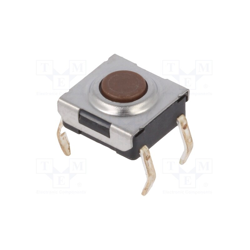 1 pcs x NKK SWITCHES - CB15FP - Microswitch TACT, SPST, Pos: 2, 0.05A/24VDC, 1.57N, 6.2x6.2x3.1mm