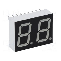 1 pcs x OPTO Plus LED - OPD-D5630SR-BW - Display: LED, 7-segment, 14.2mm, 0.56', No.char: 2, red, 15mcd, anode
