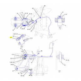 Tailstock pin cva backhoe loader cat