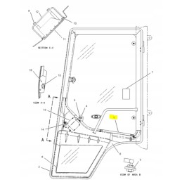 Cat 159 4269 cabin door gas actuator