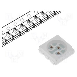 1 pcs x OPTOSUPPLY - OS5YATS4C1A - LED, SMD, 5060,PLCC6, yellow, 4200÷5800mcd, 5x5x1.5mm, 120°, 2÷2.6V