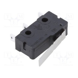 1 pcs x E-SWITCH - MS0850502F020S1A - Microswitch SNAP ACTION, 5A/250VAC, with lever, SPDT, ON-(ON)