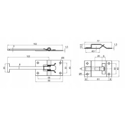 Door holder for L122 container buildings