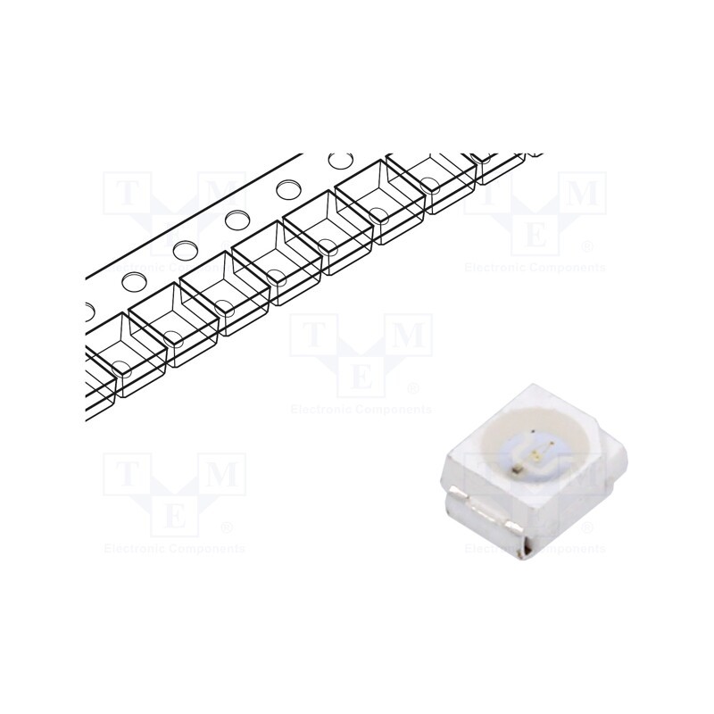 1 pcs x OPTOSUPPLY - OSG5DAS1C1A-12V - LED, SMD, 3528,PLCC2, green, 750÷1120mcd, 3.5x2.8x1.7mm, 120°, 12V