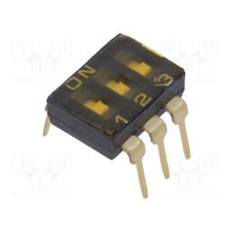 1 pcs x KNITTER-SWITCH - DBS 1003 - Switch: DIP-SWITCH, OFF-ON, 0.025A/24VDC, Pos: 2, -40÷85°C, PCB,THT