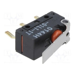 1 pcs x OMRON OCB - D2FD-01L1-1T - Microswitch SNAP ACTION, 0.1A/125VAC, 0.1A/30VDC, with lever
