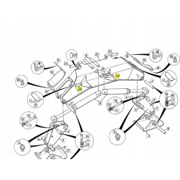 Lift cylinder pin JCB 3CX backhoe loader