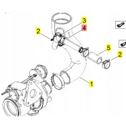 Yanmar metal and rubber handle for a hydraulic hose