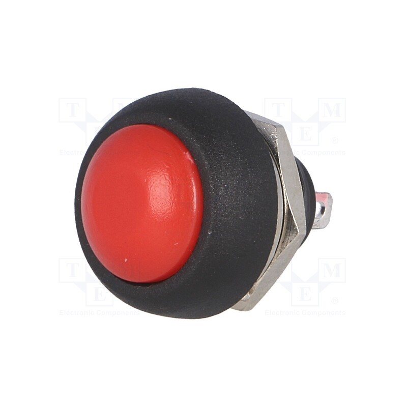 2 pcs x NINIGI - PS33BRD - Switch: push-button, Pos: 2, 1A/250VAC, OFF-(ON), Illumin: none