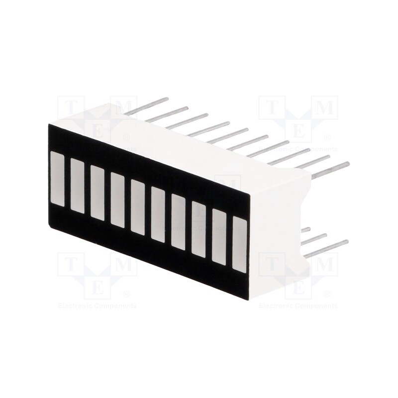 1 pcs x OPTOSUPPLY - OSX10201-YGR1 - Display: LED, bargraph, yellow (4x) / green (3x) / red (3x)