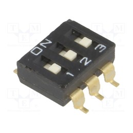 1 pcs x OMRON OCB - A6S-3101-H - Switch: DIP-SWITCH, Poles number: 3, ON-OFF, 0.025A/24VDC, Pos: 2