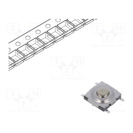 1 pcs x KNITTER-SWITCH - TSS 507 - Microswitch TACT, SPST-NO, Pos: 2, 0.05A/42VDC, SMD, none, 2.5N
