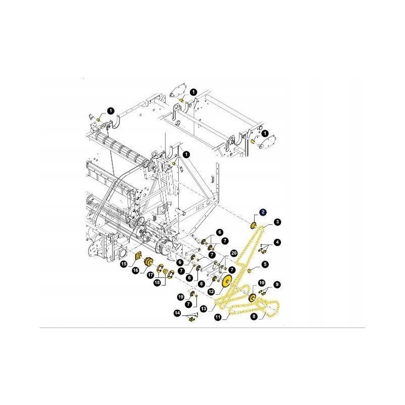 Baler drive chain sprocket New Holland Br 866372
