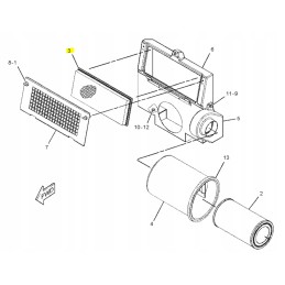 Air filter cat backhoe lad series ef cva