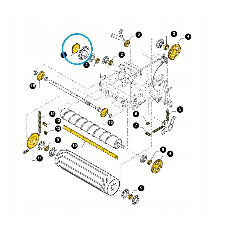 Press chain sprocket new holland br 84024237 cnh
