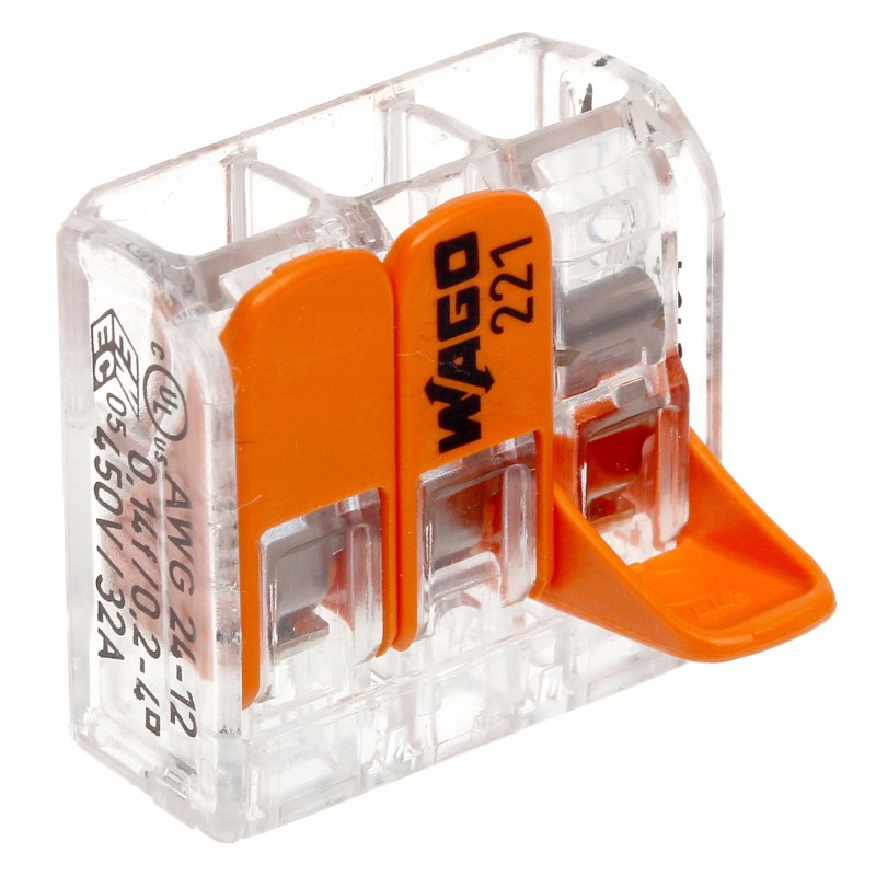 3 pin wago quick connector electrical cube