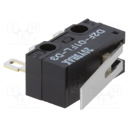 1 pcs x OMRON OCB - D2F01FLD3 - Microswitch SNAP ACTION, with lever, SPDT, ON-(ON), Pos: 2, IP40