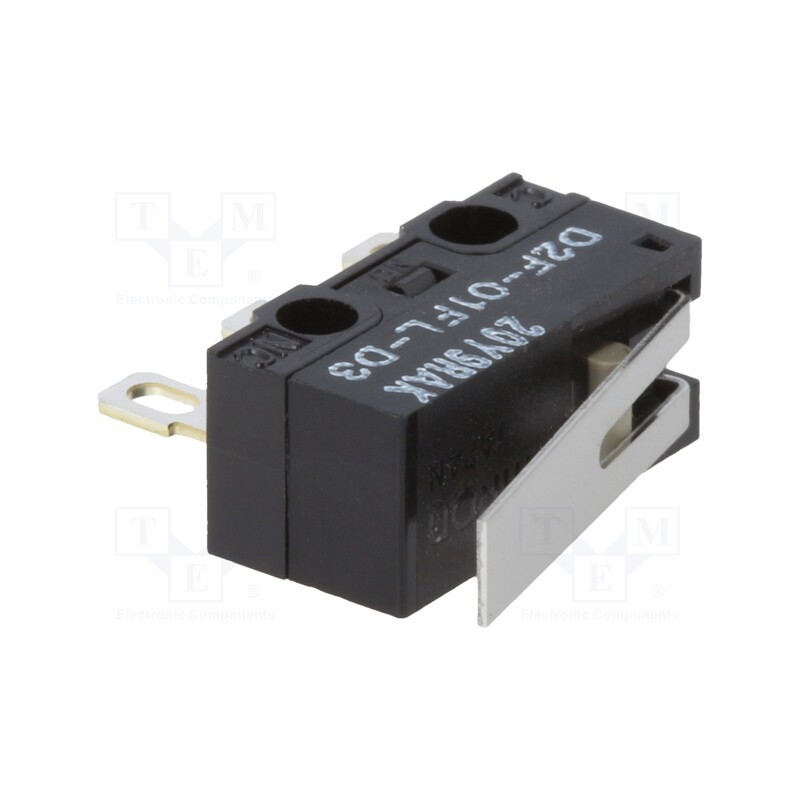 1 pcs x OMRON OCB - D2F01FLD3 - Microswitch SNAP ACTION, with lever, SPDT, ON-(ON), Pos: 2, IP40