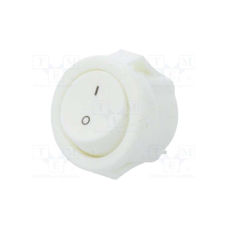 1 pcs x CANAL ELECTRONIC - MR5-110-R5N-WWBC-3 - ROCKER, SPST, Pos: 2, ON-OFF, 3A/250VAC, white, none, 20mΩ, round