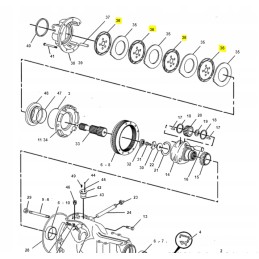 Brake disc with metal lining cat