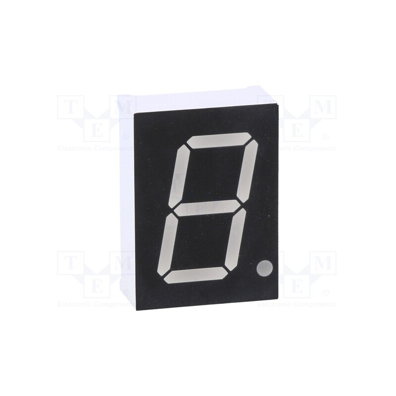 1 pcs x OPTO Plus LED - OPD-S8023LE-BW - Display: LED, 7-segment, 20.4mm, 0.8', No.char: 1, red, 60mcd