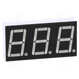 1 pcs x WENRUN - LTD056BAG-103-01 - Display: LED, 7-segment, 14.22mm, 0.56', No.char: 3, green, 6.5mcd