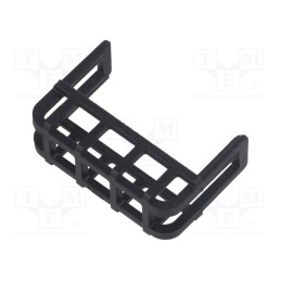 5 pcs x MTA - 100415 - Cover, push-in, Body: black, ways: 1, Mat: polyamide,polyamide 66