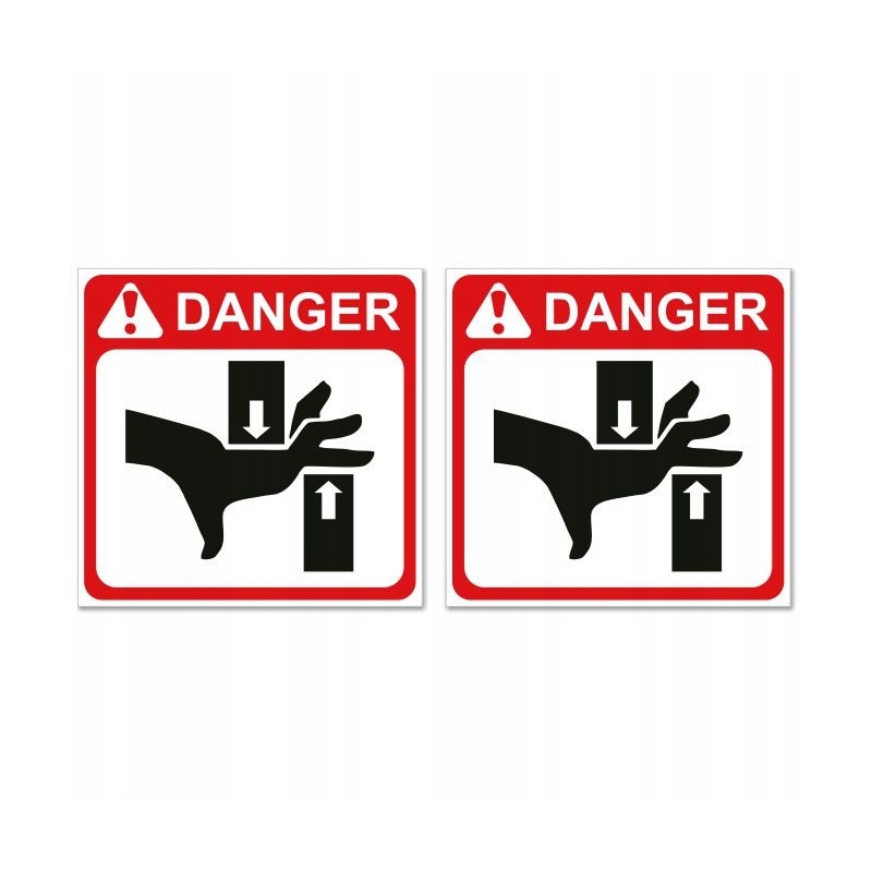Stickers attention, health and safety, forklift, pallet truck