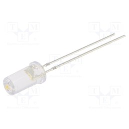 1 pcs x OPTOSUPPLY - OSMMD25TA1A - LED, 5mm, white warm, 1120÷1560mcd, 100°, Front: flat, 2.7÷3.4V