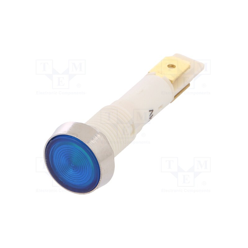 1 pcs x NINIGI - IND10P-24B-C - Indicator: LED, flat, blue, 24VDC, 24VAC, Ø10mm, plastic
