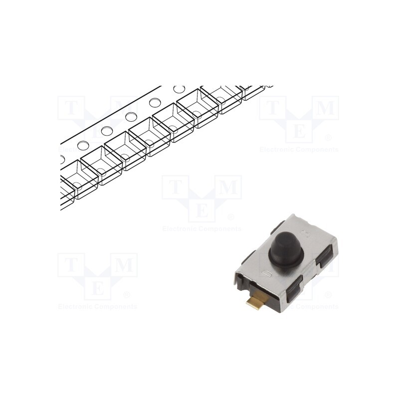 1 pcs x C&K - ATS2D3G NC LFG - Microswitch TACT, SPST-NC, Pos: 2, 0.01A/32VDC, SMT, none, 2N, 3.2mm