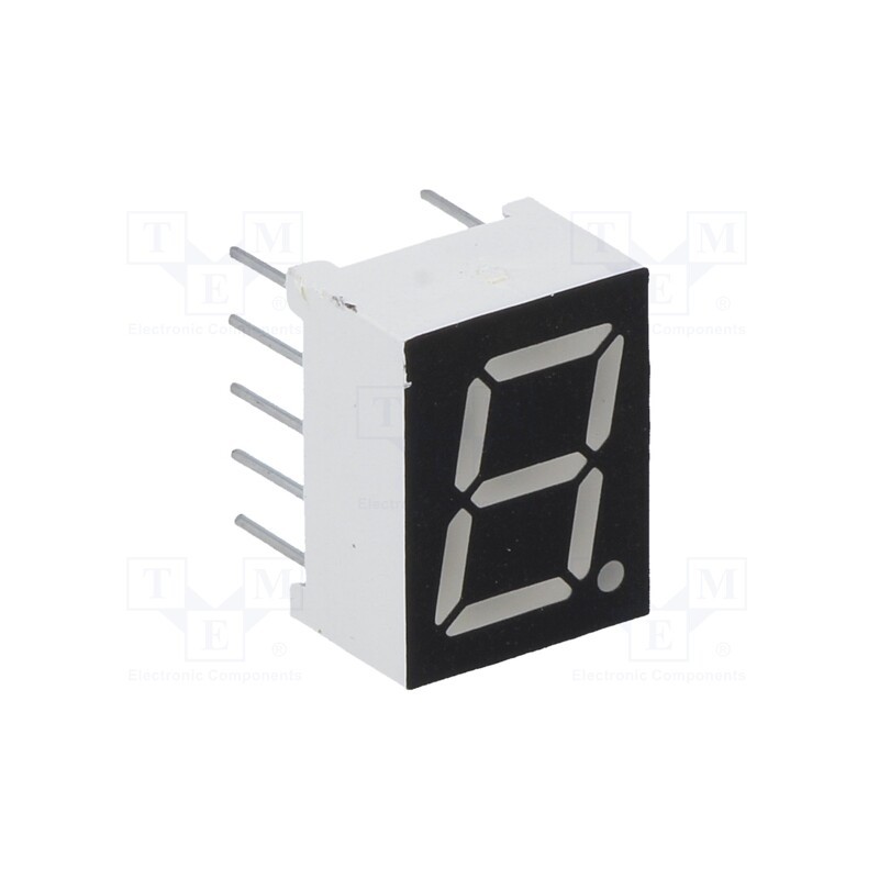 1 pcs x OPTO Plus LED - OPD-S3912UPG-BW - Display: LED, 7-segment, 9.9mm, 0.39', No.char: 1, green, 140mcd