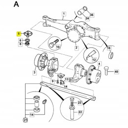 JCB 3cx 4cx steering knuckle mounting pin