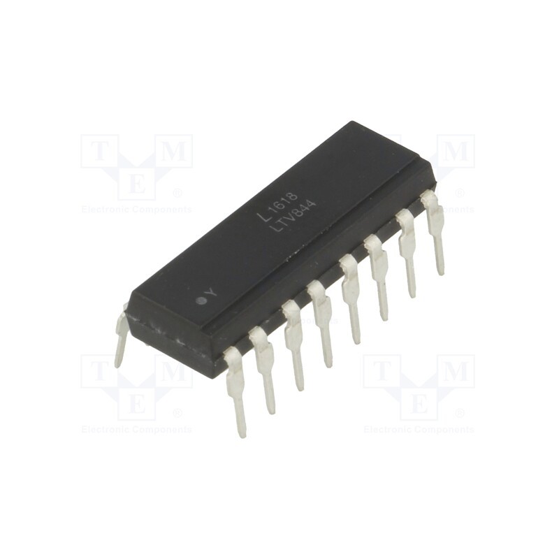 1 pcs x LITEON - LTV-844 - Optocoupler, THT, Ch: 4, OUT: transistor, Uinsul: 5kV, Uce: 35V, DIP16