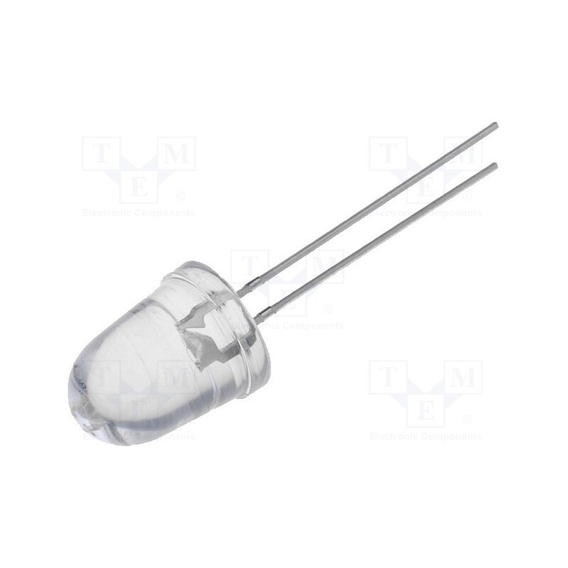 1 pcs x OPTOSUPPLY - OSW5DKA201A - LED, 10mm, white cold, 85000÷100000mcd, 8°, Front: convex, 2.9÷3.6V
