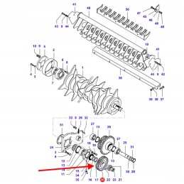 Bg3320504 rotary feeder gear wheel 30 teeth