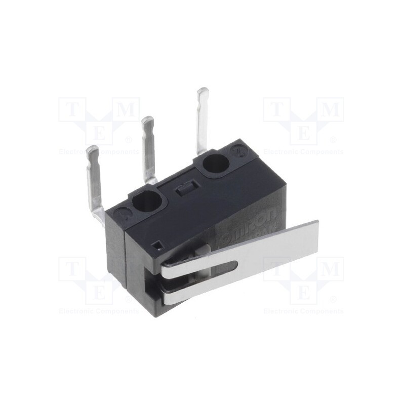 1 pcs x OMRON OCB - D2F-01L-A - Microswitch SNAP ACTION, 3A/125VAC, 0.1A/30VDC, with lever, SPDT