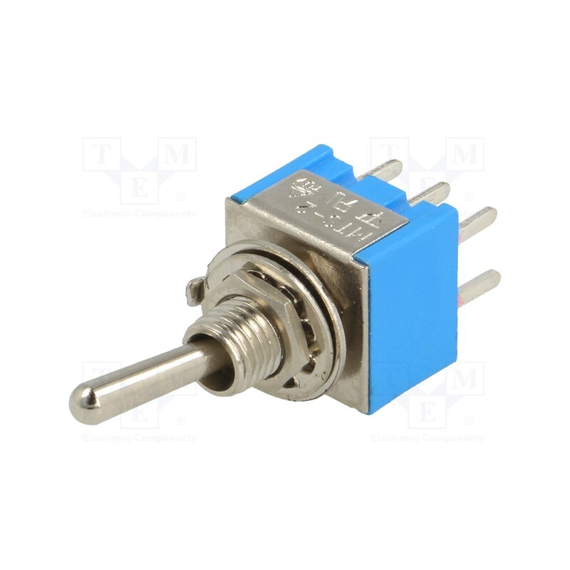 1 pcs x - TSM202A2 - Switch: toggle, Pos: 2, DPDT, ON-ON, 3A/250VAC, Leads: for PCB, 20mΩ