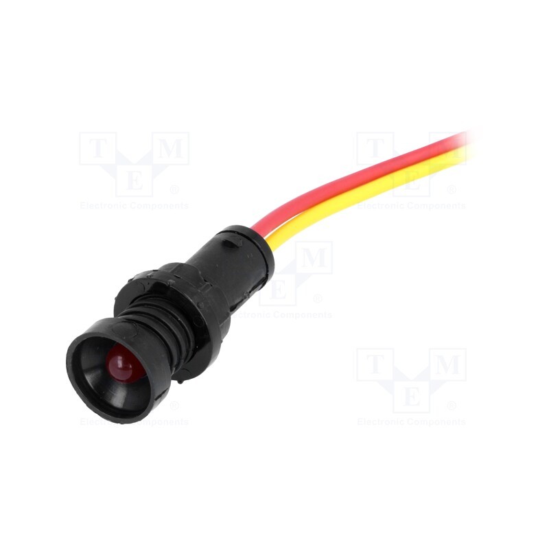 1 pcs x ELPROD - LKM12-24-R - Indicator: LED, recessed, red, 12÷24VDC, 12÷24VAC, Ø10mm, IP20