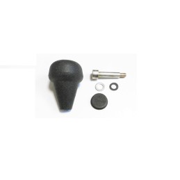 Universal black leather steering wheel knob