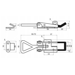 Side lock with adjustable handle, padlock option