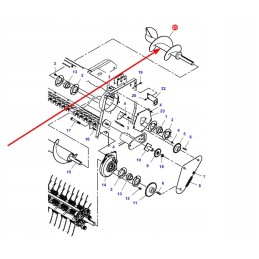700163334 baler pick-up auger, left