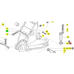 Yanmar arm rotation spacer