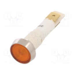 1 pcs x NINIGI - IND10P-24Y-C - Indicator: LED, flat, yellow, 24VDC, 24VAC, Ø10mm, plastic