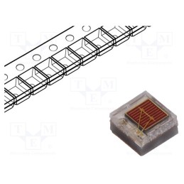 1 pcs x ProLight Opto - PQ2A-4FRE - LED, red, 130°, 350mA, λd: 613.5÷631nm, 30÷43lm, 1.6x1.6x0.75mm