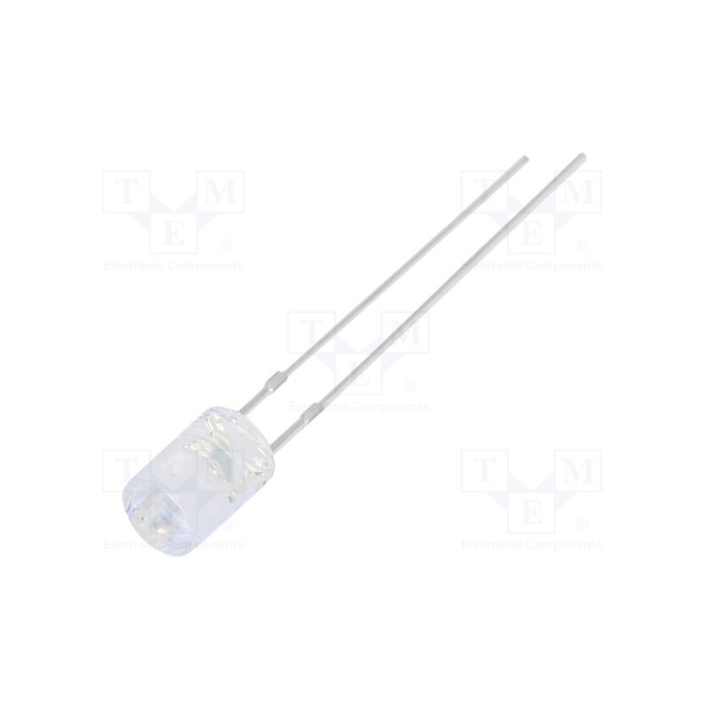 1 pcs x OPTOSUPPLY - OSB5SA5GA1B-12V - LED, 5mm, blue, 330÷500mcd, 100°, Front: flat, 12÷15V, No.of term: 2