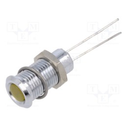 1 pcs x CML INNOVATIVE TECHNOLOGIES - 19010002 - Indicator: LED, flat, yellow, 2.1VDC, Ø8mm, 2pin, metal